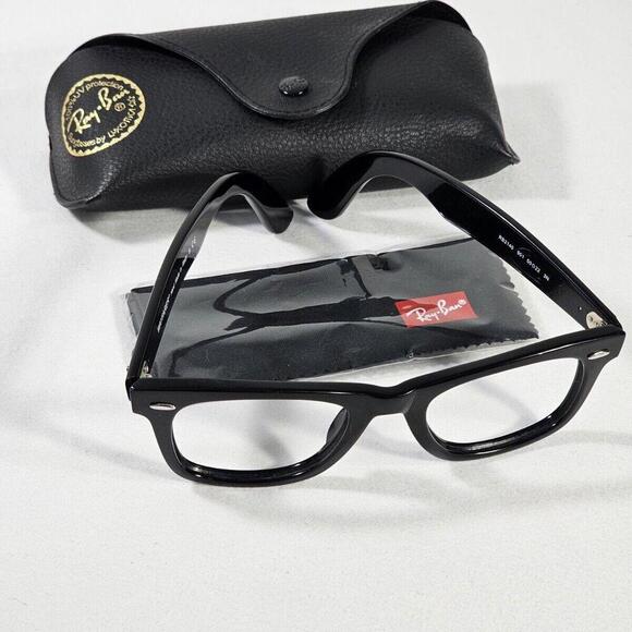 Ray-Ban Original Wayfarer RB2140 Italy Black Frames with Case 50-22 - Picture 3 of 12
